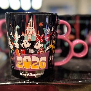 2026 Walt Disney World Parks Mickey & Minnie Mouse Ceramic Coffee Mug NEW